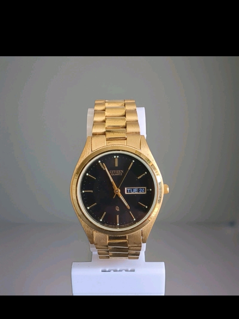 Citizen Gold-Tone Watch with Black Dial